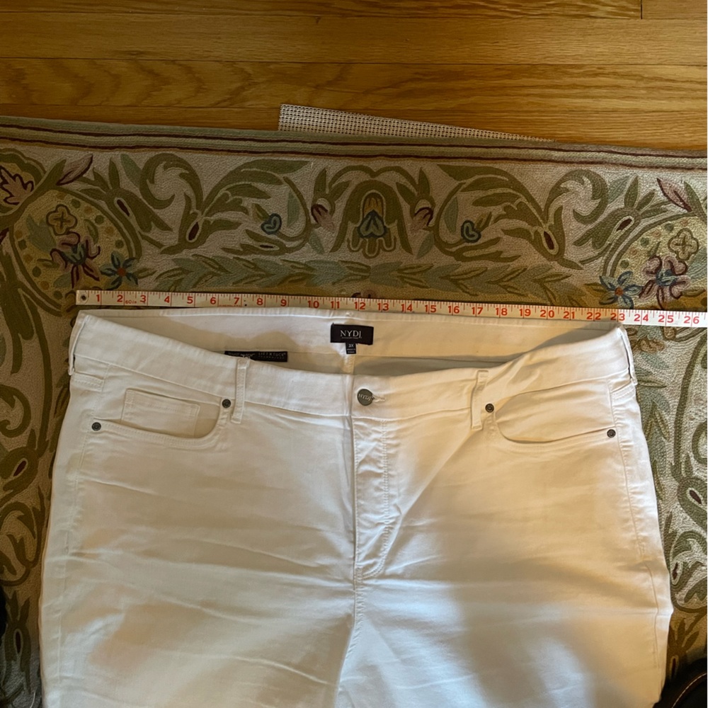 NYDJ White Wide Leg Cropped Jeans, 3X - Picture 8 of 9